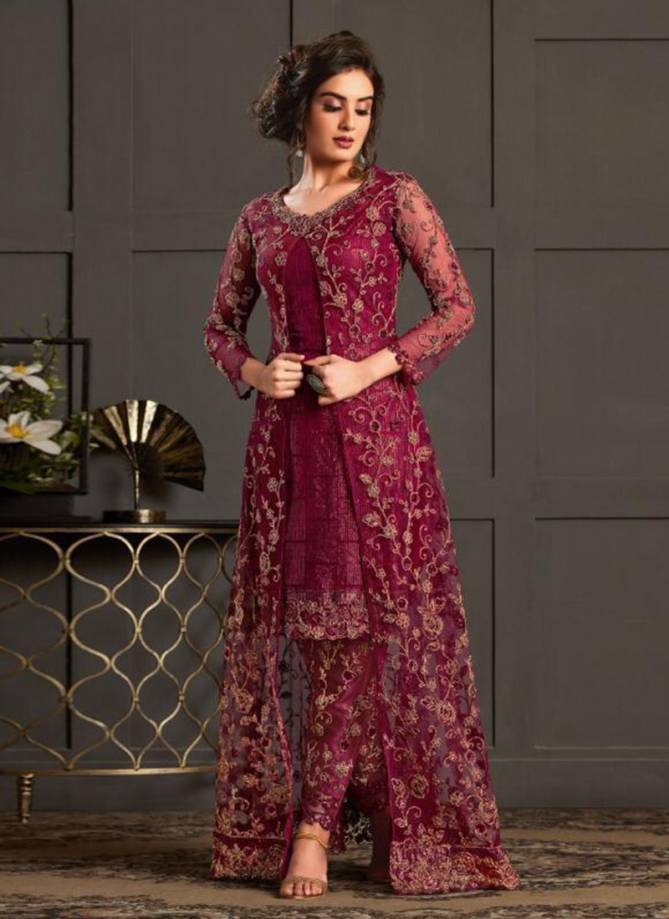 Vipul Super Hit Latest Stylish Fancy Designer Festive Wear Floral Design Pattern Heavy Butterfly Net With Embroidery Salwar Suit Collection